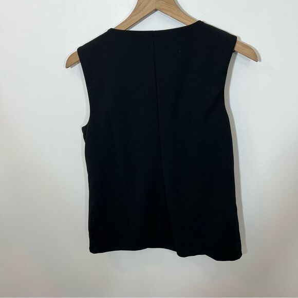 Banana Republic Black Front Tie Knot Top | Size M - Picture 4 of 7